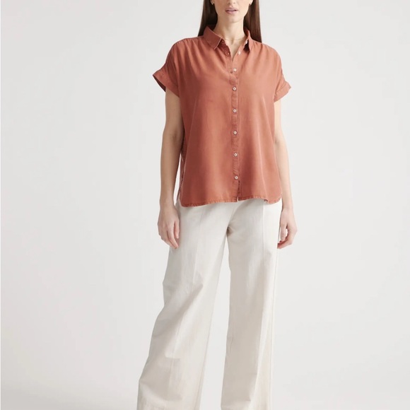 🟠NWT - QUINCE - VINTAGE WASH TENCEL CAMP SHIRT - Picture 4 of 8